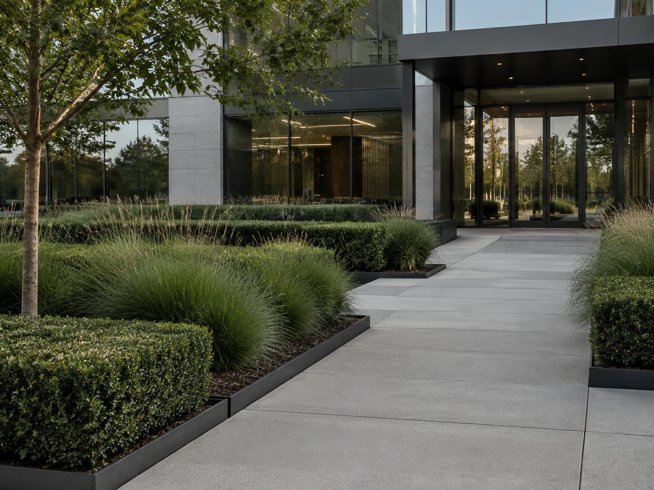 Commerce Plaza completed landscaping project